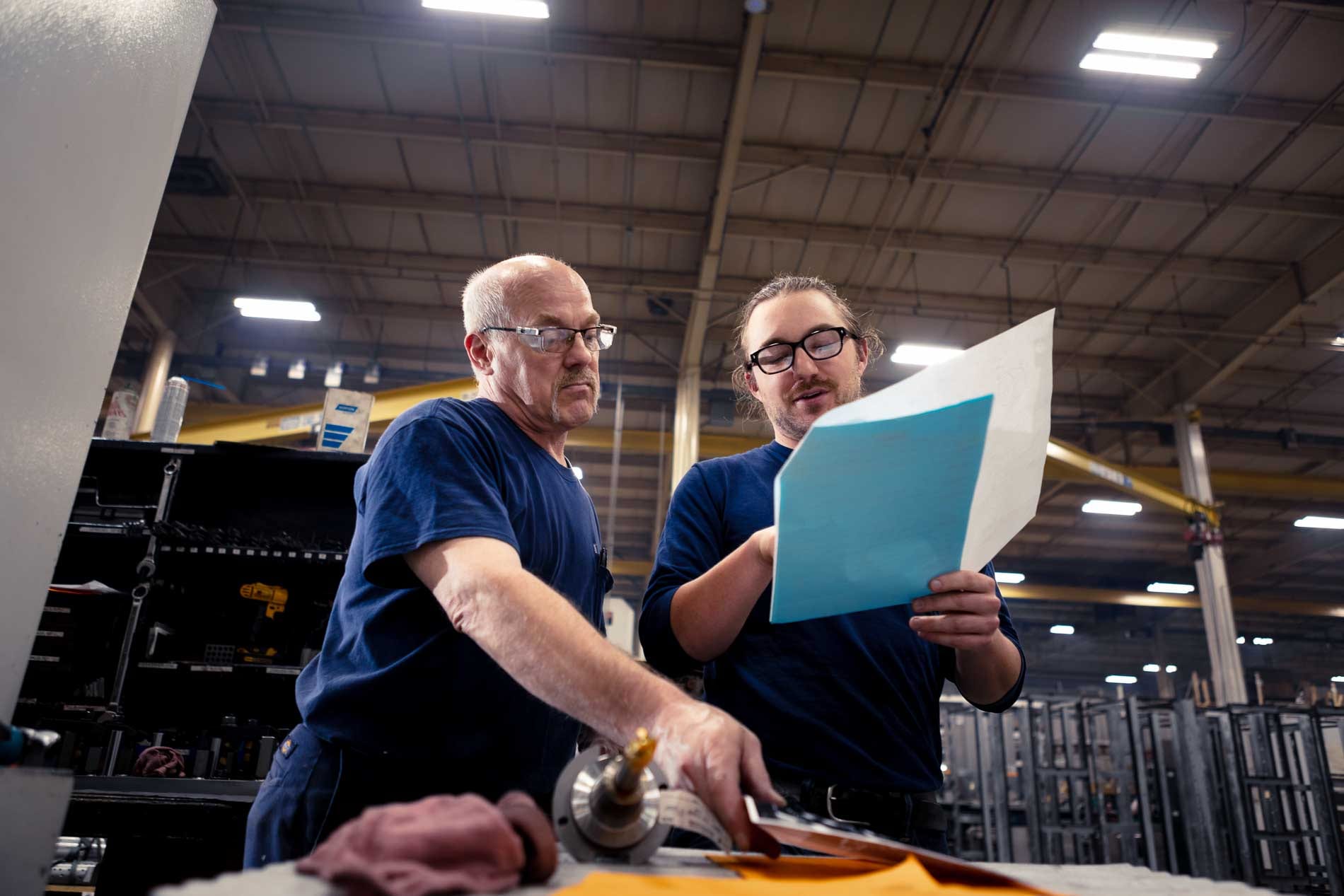 Robinson Inc. employees discussing project