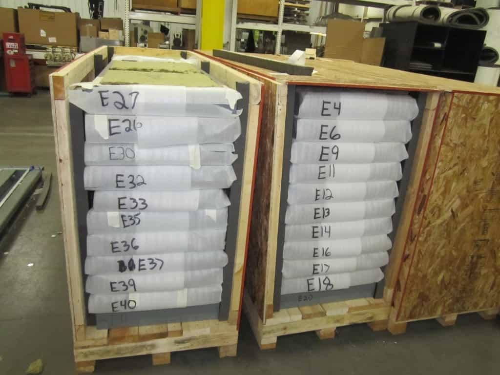 Custom enclosure crated for shipping