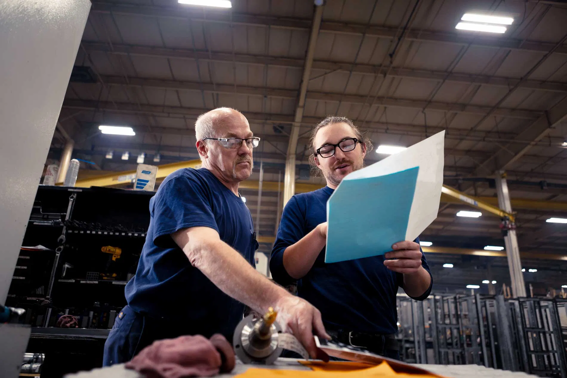 Robinson Inc. employees discussing project